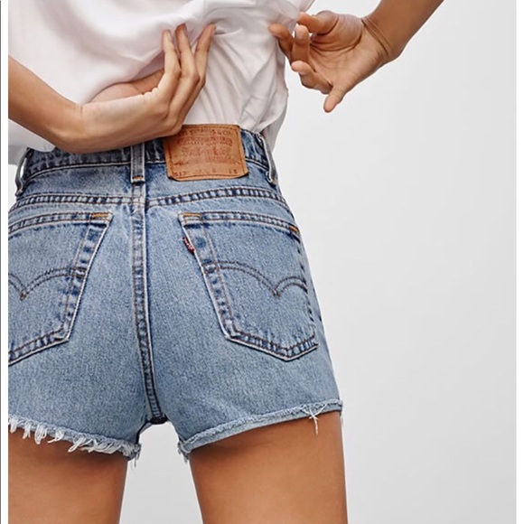 levi's 501 cotton high rise shorts